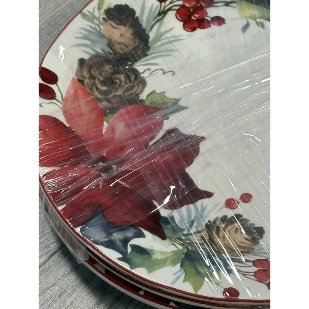 Pier 1 Berry Christmas Salad Plates 9